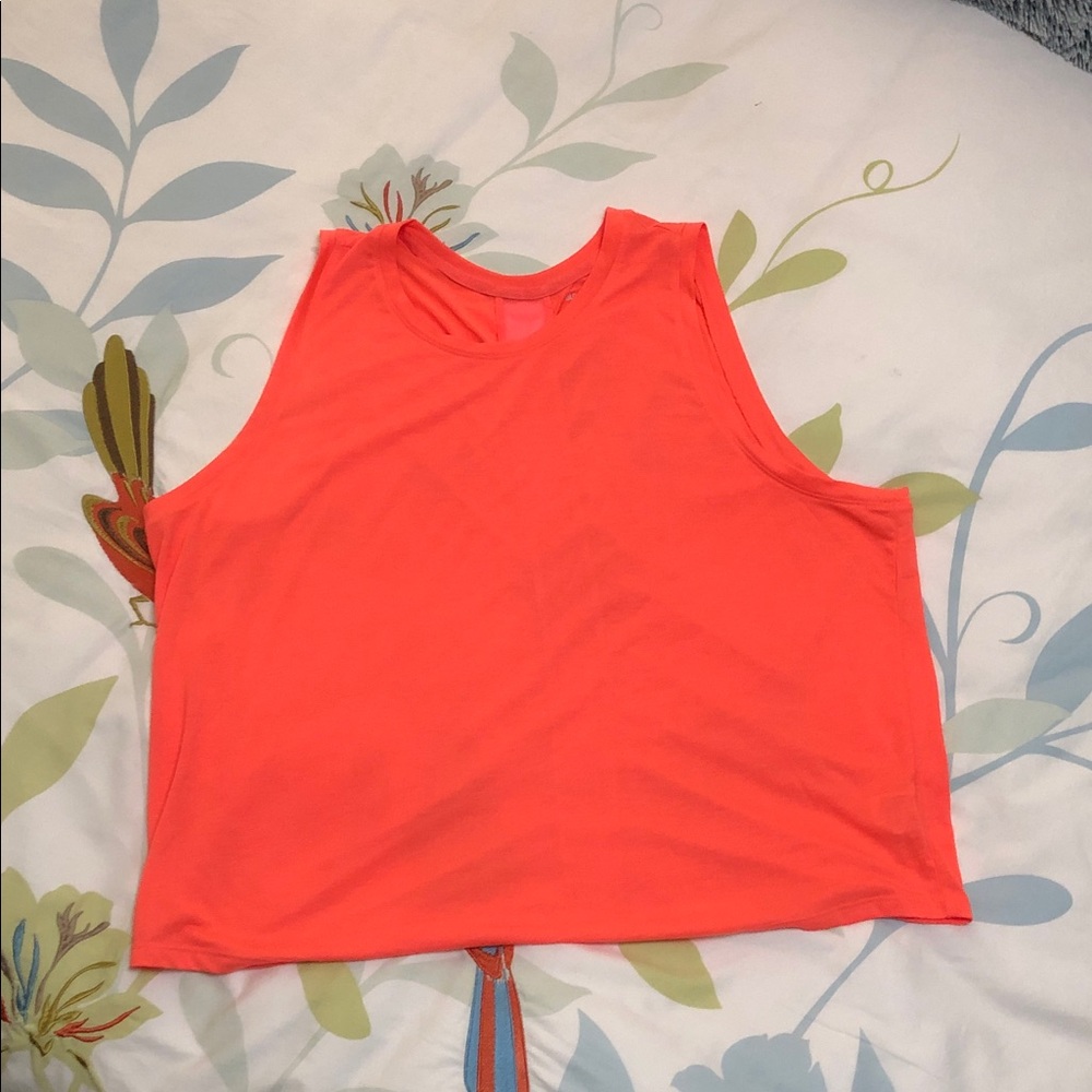 Vibrant Orange Sleeveless athletic top